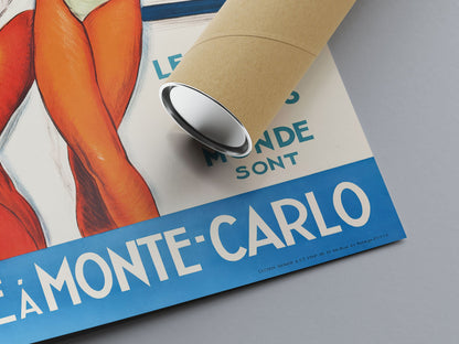 Affiche l'été à monte carlo-Jean Gabriel Domergue- Haute Définition - papier mat 230gr/m²