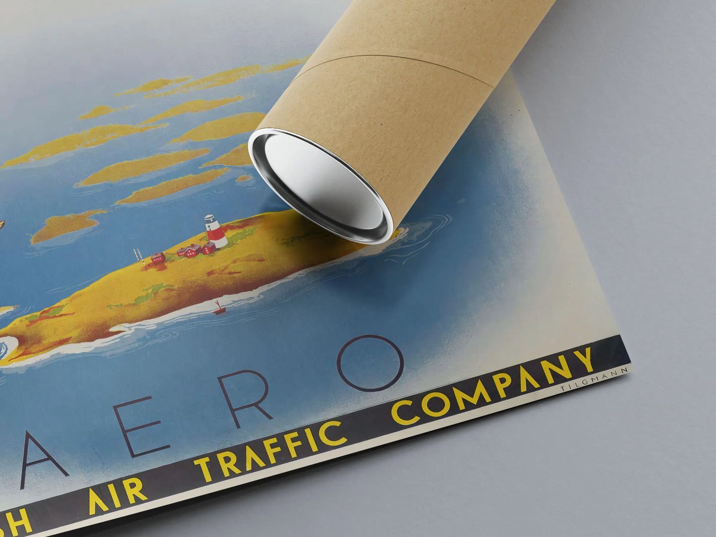 Affiche Aviation vintage "aero Finnish Airs" - Jorma Suhonen - Haute Définition - papier mat 230gr/m²