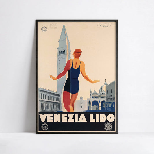 Affiche  Venezia Lido- Marcello Dudovich et Marcello Nizolli - papier mat 230gr/m²