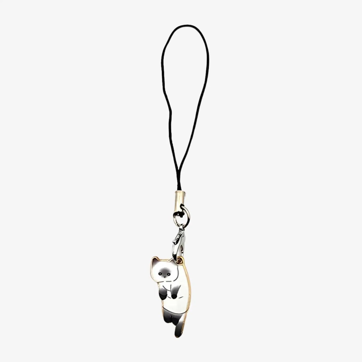 Pendentif de téléphone chat blanc