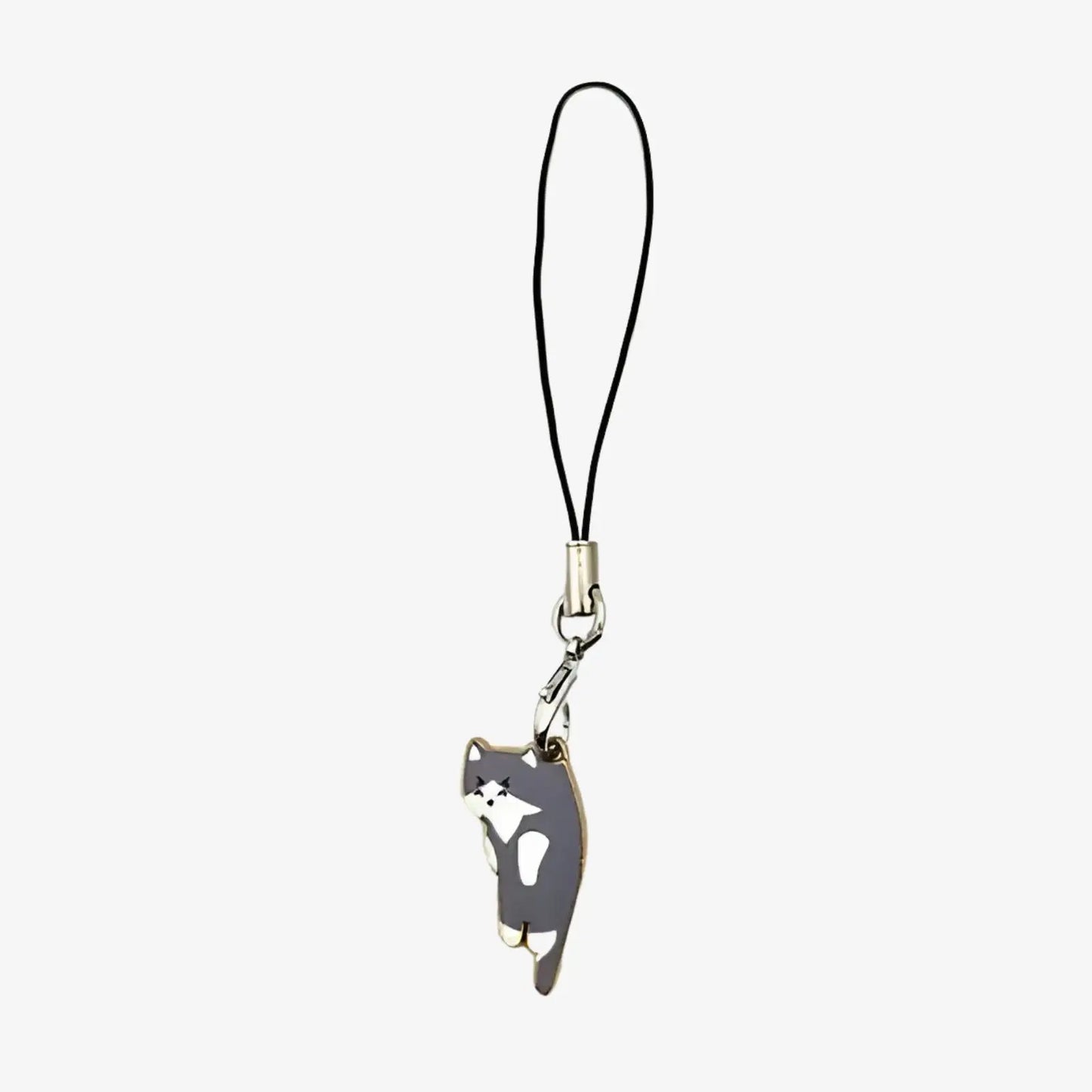 Pendentif de téléphone chat gris