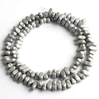 Perles naturelles en hématite de tailles irrégulières