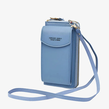 Pochette sac téléphone portefeuille avec cordon