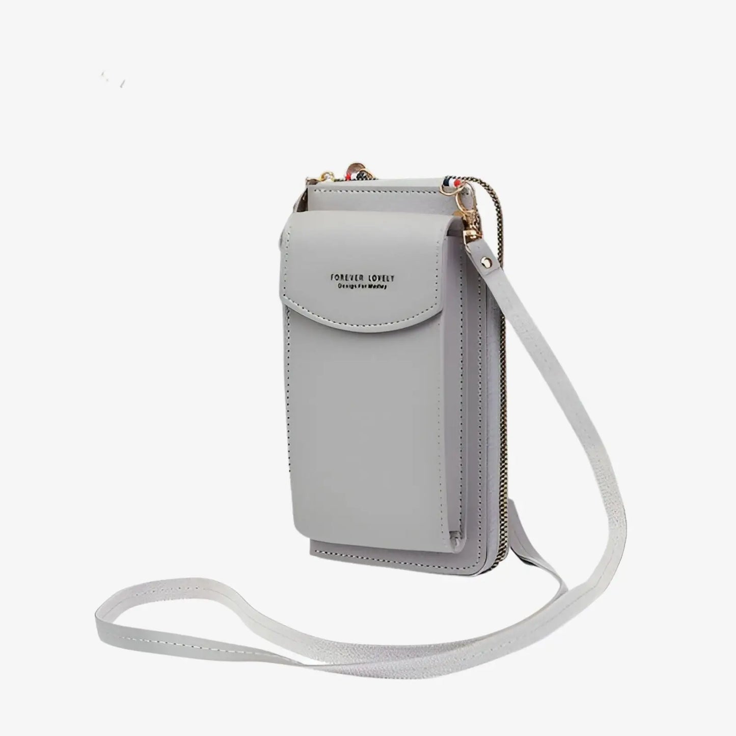 Pochette sac téléphone portefeuille avec cordon
