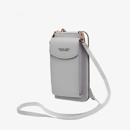 Pochette sac téléphone portefeuille avec cordon