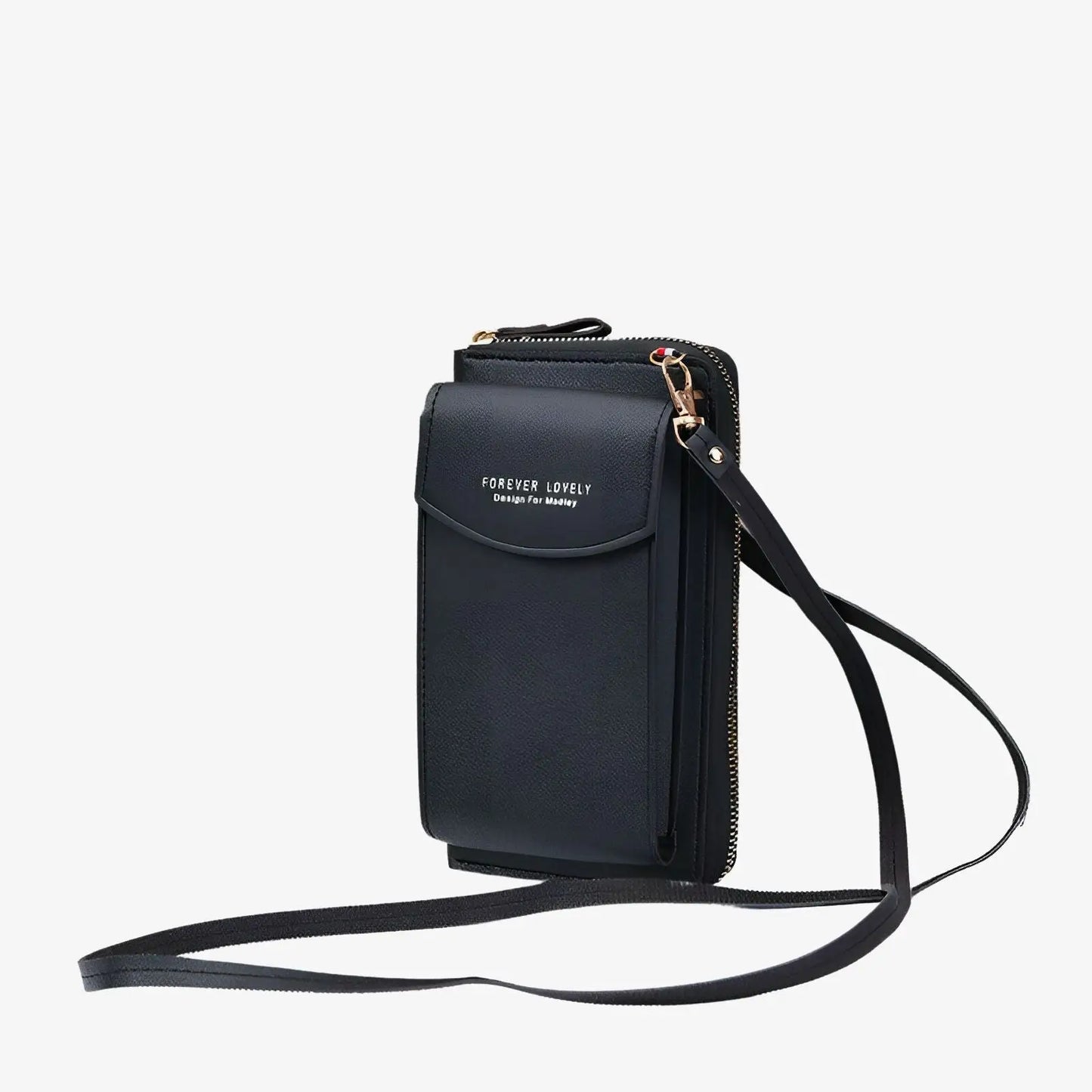 Pochette sac téléphone portefeuille avec cordon