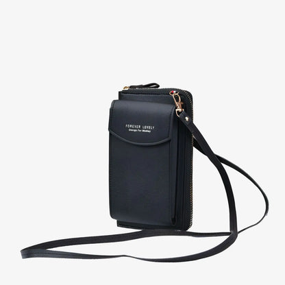 Pochette sac téléphone portefeuille avec cordon