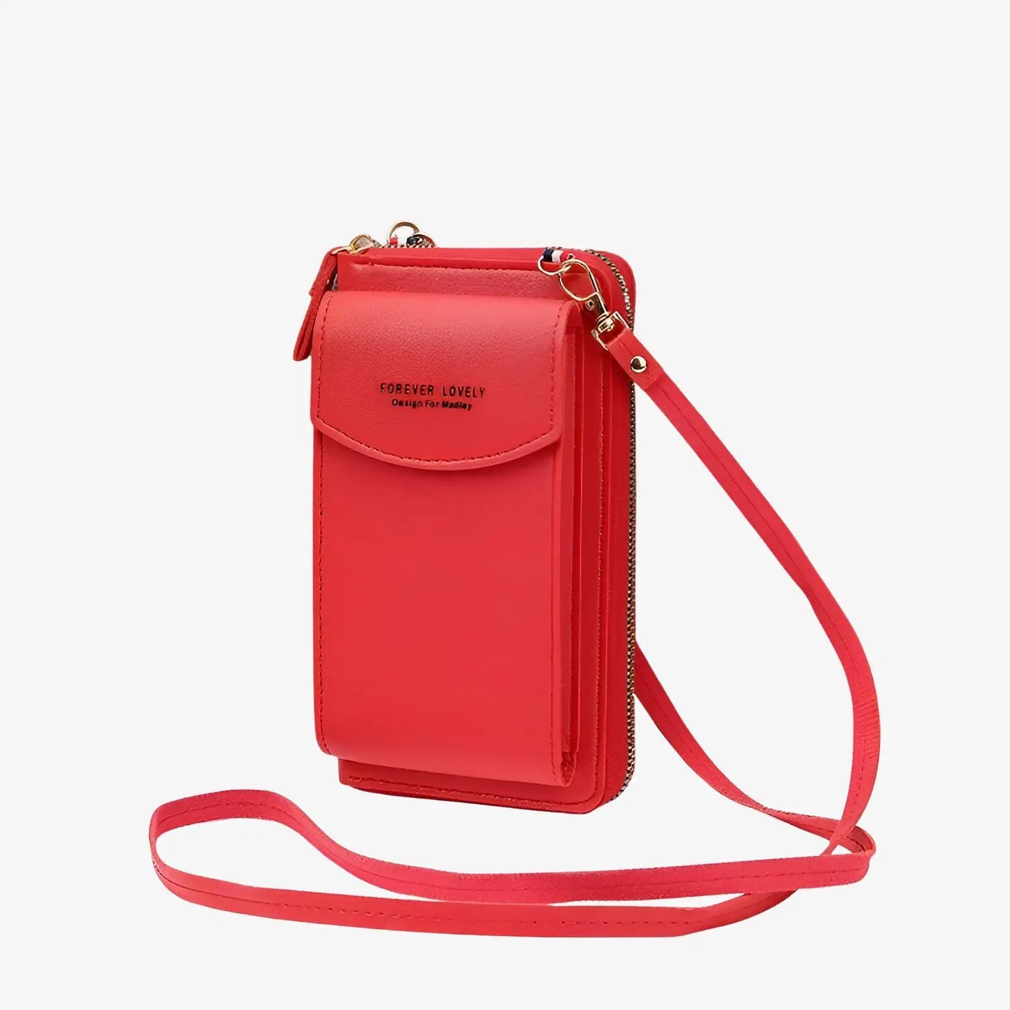 Pochette sac téléphone portefeuille avec cordon