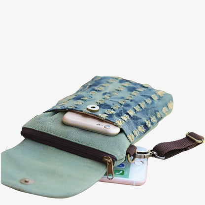 Pochette téléphone tissu