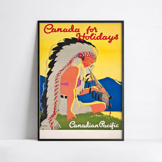 Affiche   Canada Holidays- Canadian Pacifique- Tom Purvis- Haute Définition - papier mat 230gr/m²