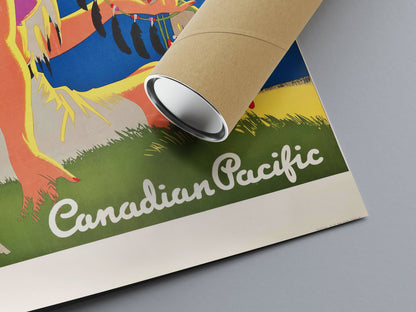 Affiche   Canada Holidays- Canadian Pacifique- Tom Purvis- Haute Définition - papier mat 230gr/m²