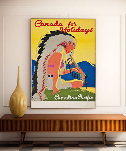 Affiche   Canada Holidays- Canadian Pacifique- Tom Purvis- Haute Définition - papier mat 230gr/m²