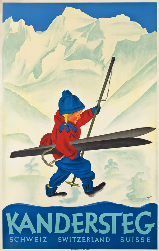 Affiche   Kandersteg- Willy Trapp- Haute Définition - papier mat 230gr/m²